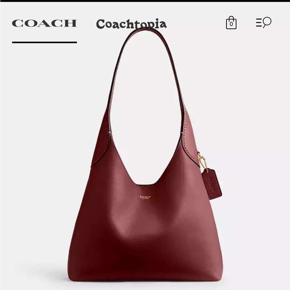 Coach Brooklyn Shoulder 28 in ruby/brass